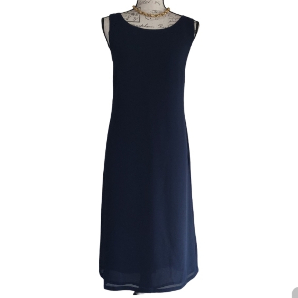 Studio 1 Sheer Navy Dress.